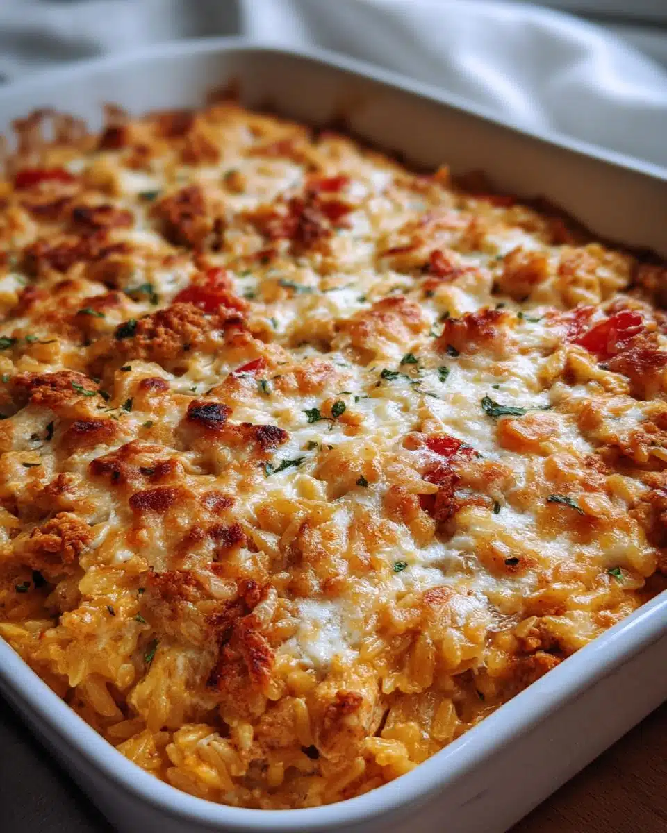 Irresistible Greek Turkey Saganaki Feta Orzo Casserole in 40 Minutes