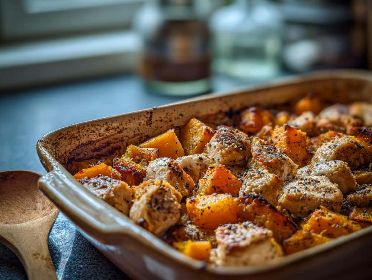 35g Protein Chicken Dukkah Pumpkin Casserole You’ll Crave