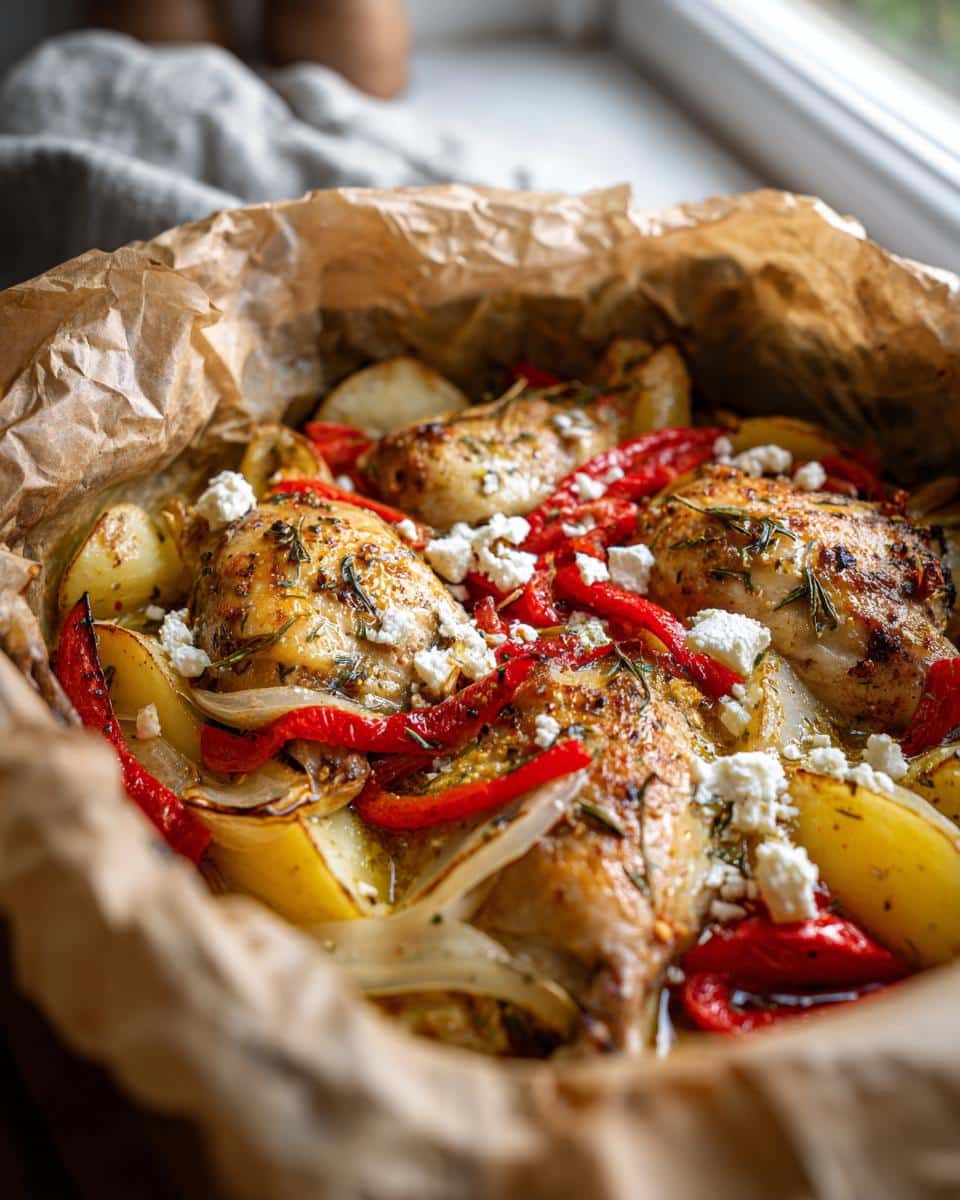 High protein chicken kleftiko parchment casserole - detail 1