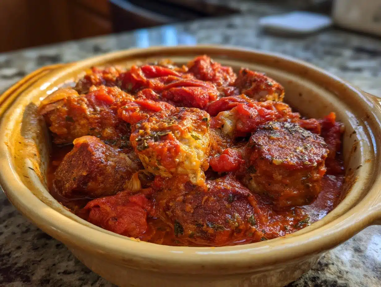 35g Protein Chicken Merguez Tomato Casserole Recipe You’ll Devour