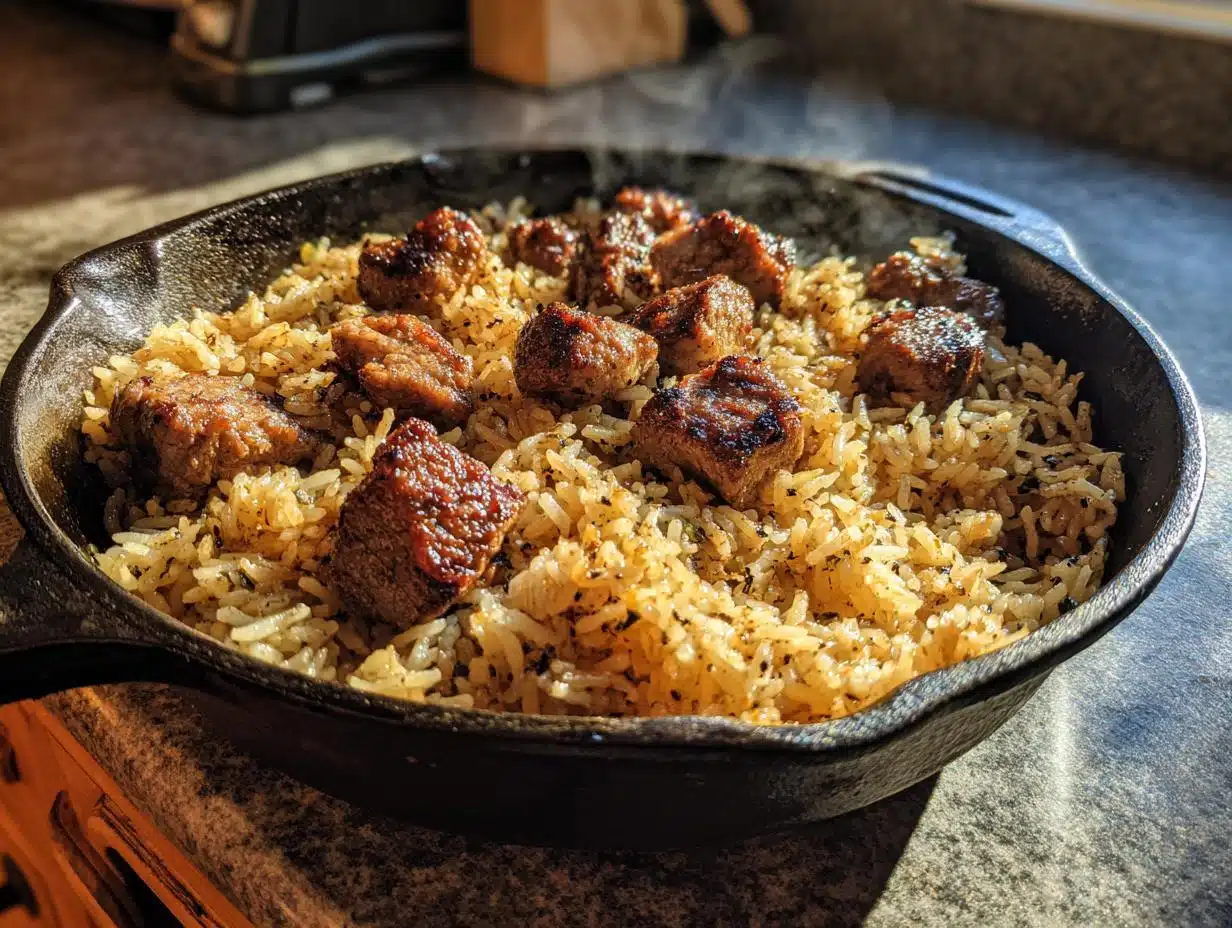 32g Protein High Protein Pork Adobo Coconut Rice Skillet Recipe