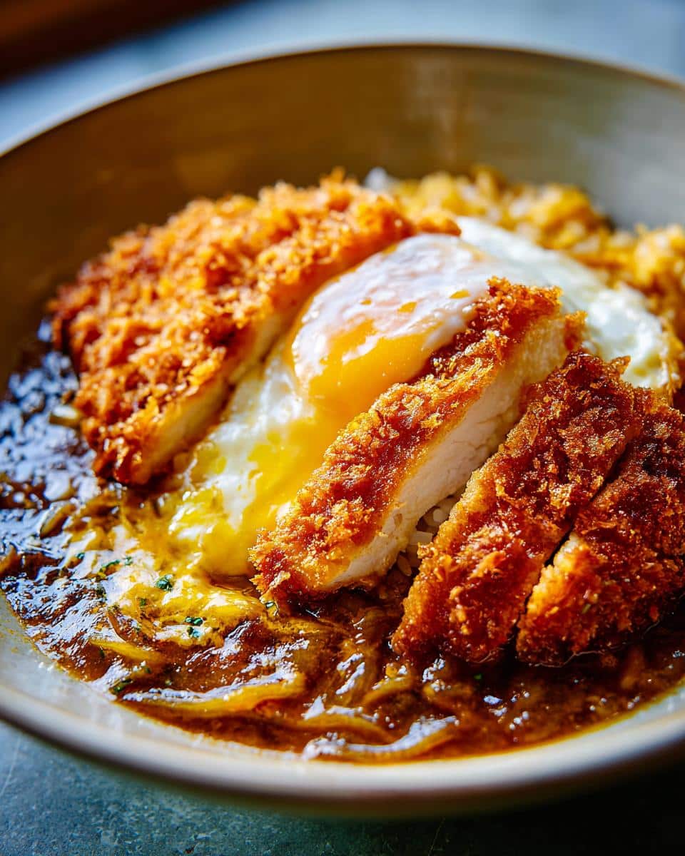High protein pork tonkatsu curry rice bake - detail 1