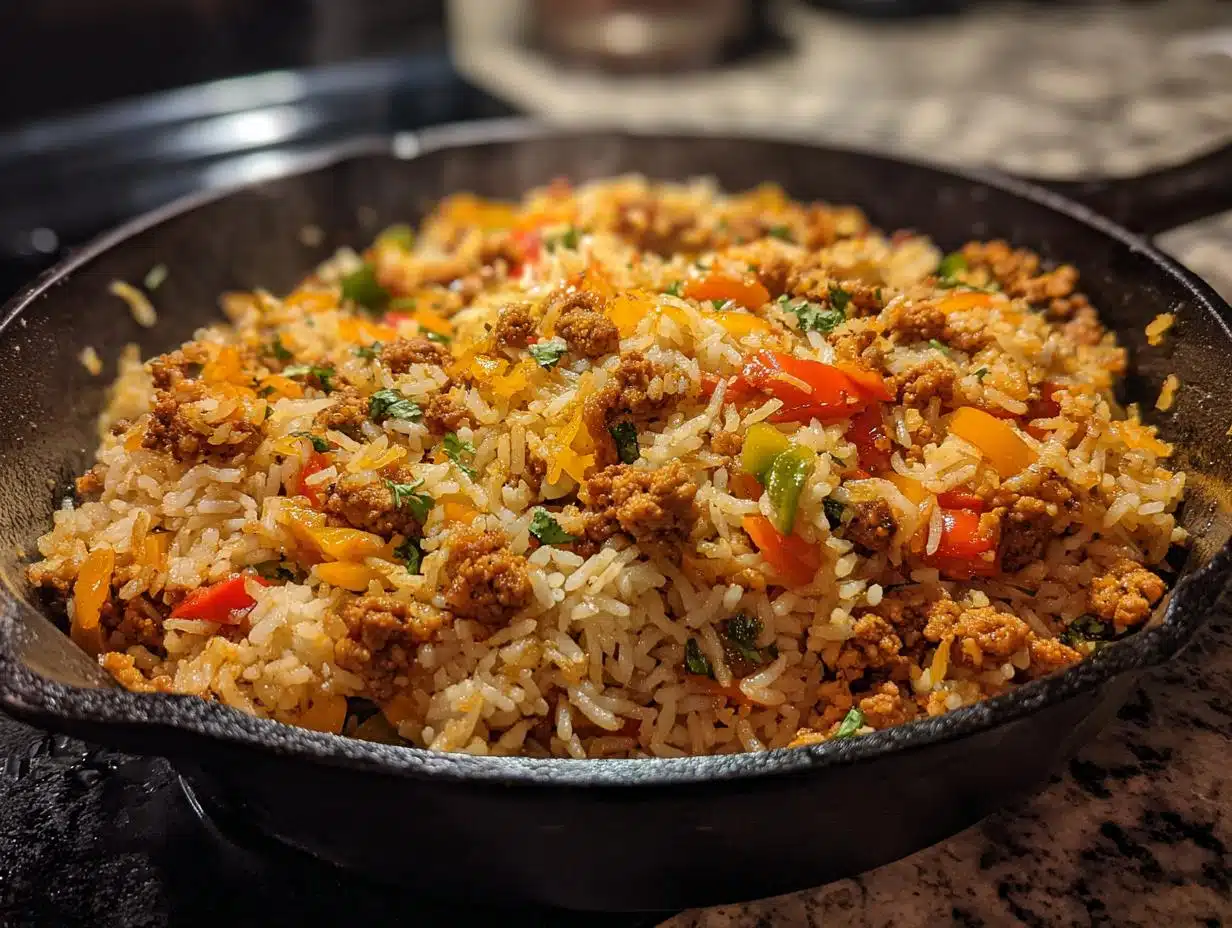 High Protein Turkey Adana Kebab Rice Skillet Recipe You Need Now