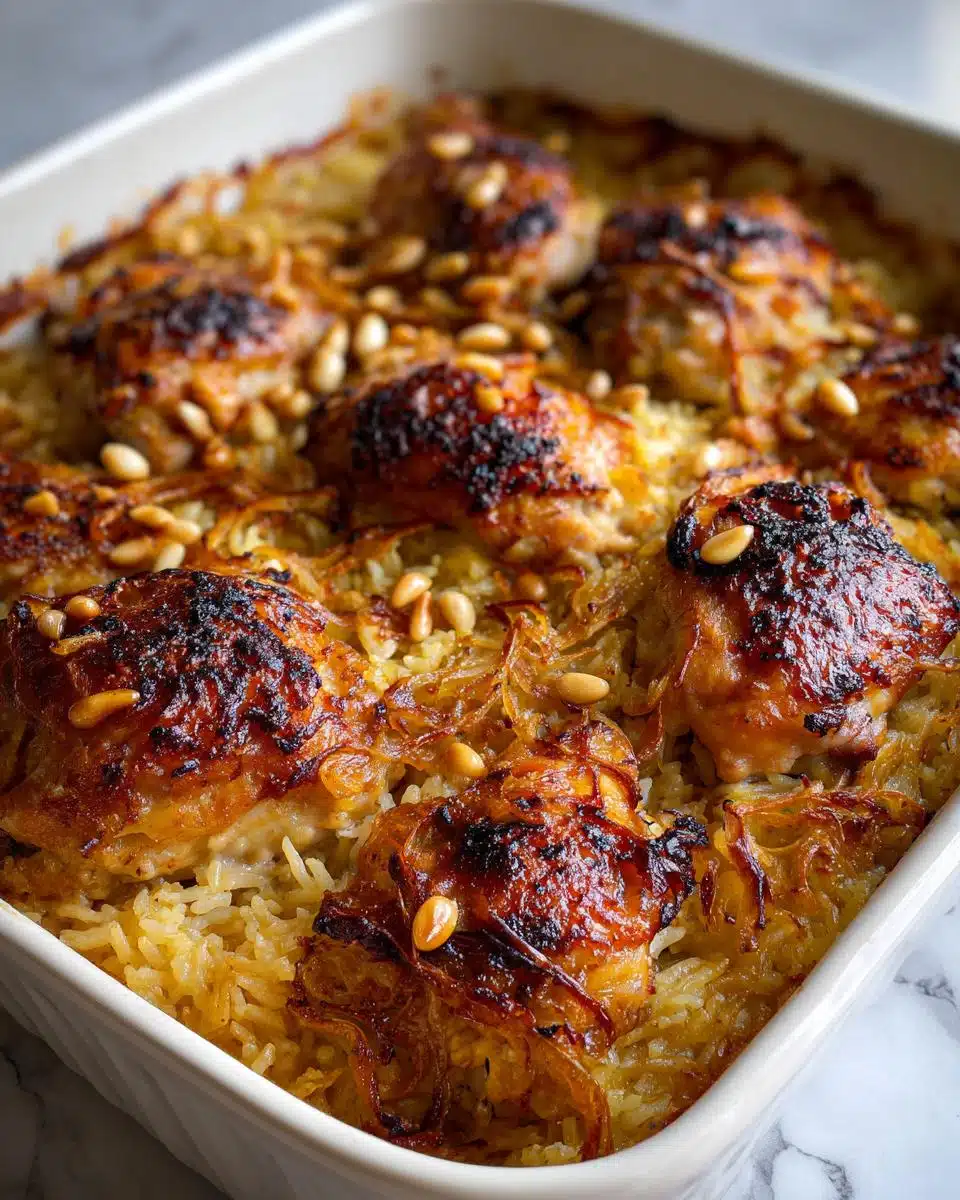 Irresistible Lebanese Chicken Sayadieh Bake With Golden Onions