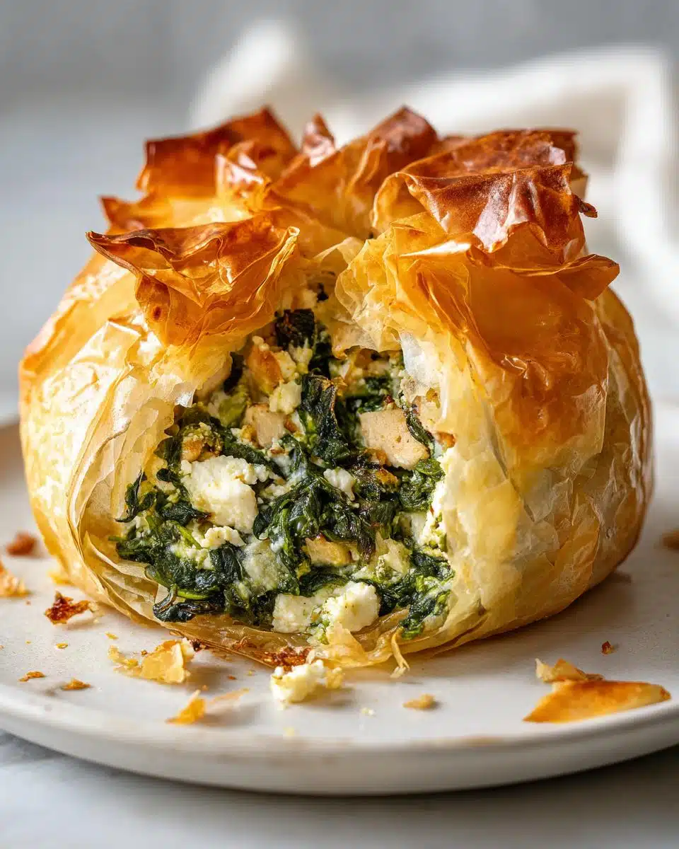 Juicy Spanakopita Chicken Spinach Phyllo Bake in 40 Minutes