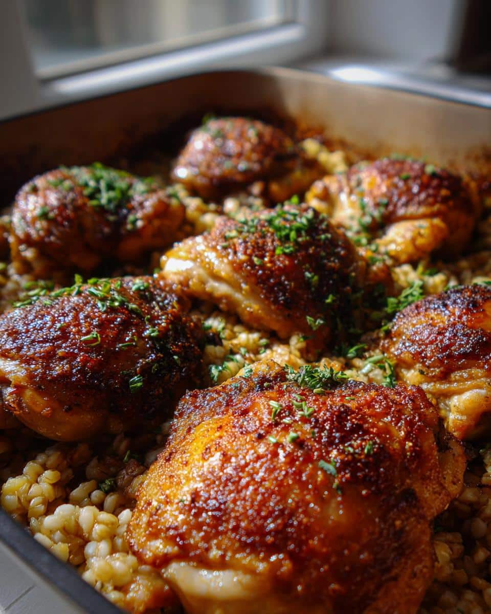 1-Pan Sumac Chicken Preserved Lemon Barley Bake Magic