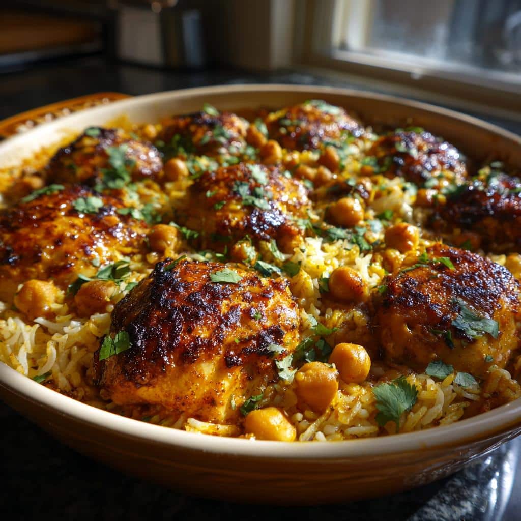 Tikka masala chicken chickpea rice bake - detail 1