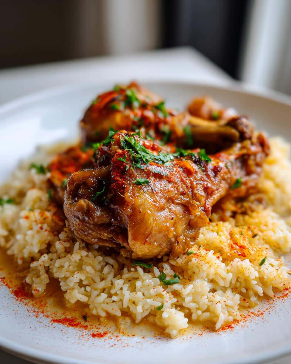Turkish chicken incik braised shank rice bake - detail 1