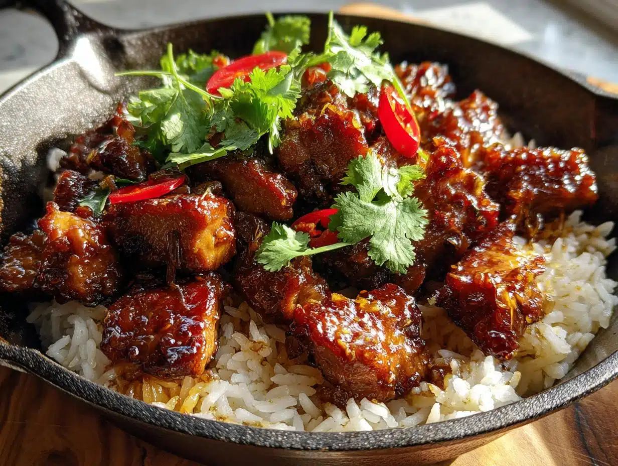 Vietnamese Pork Caramel Lemongrass Rice Skillet – Irresistible 30-Minute Bliss