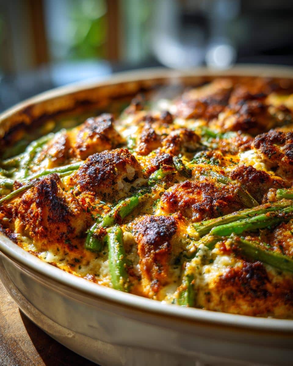 Zhug spiced chicken green bean quinoa bake - detail 1