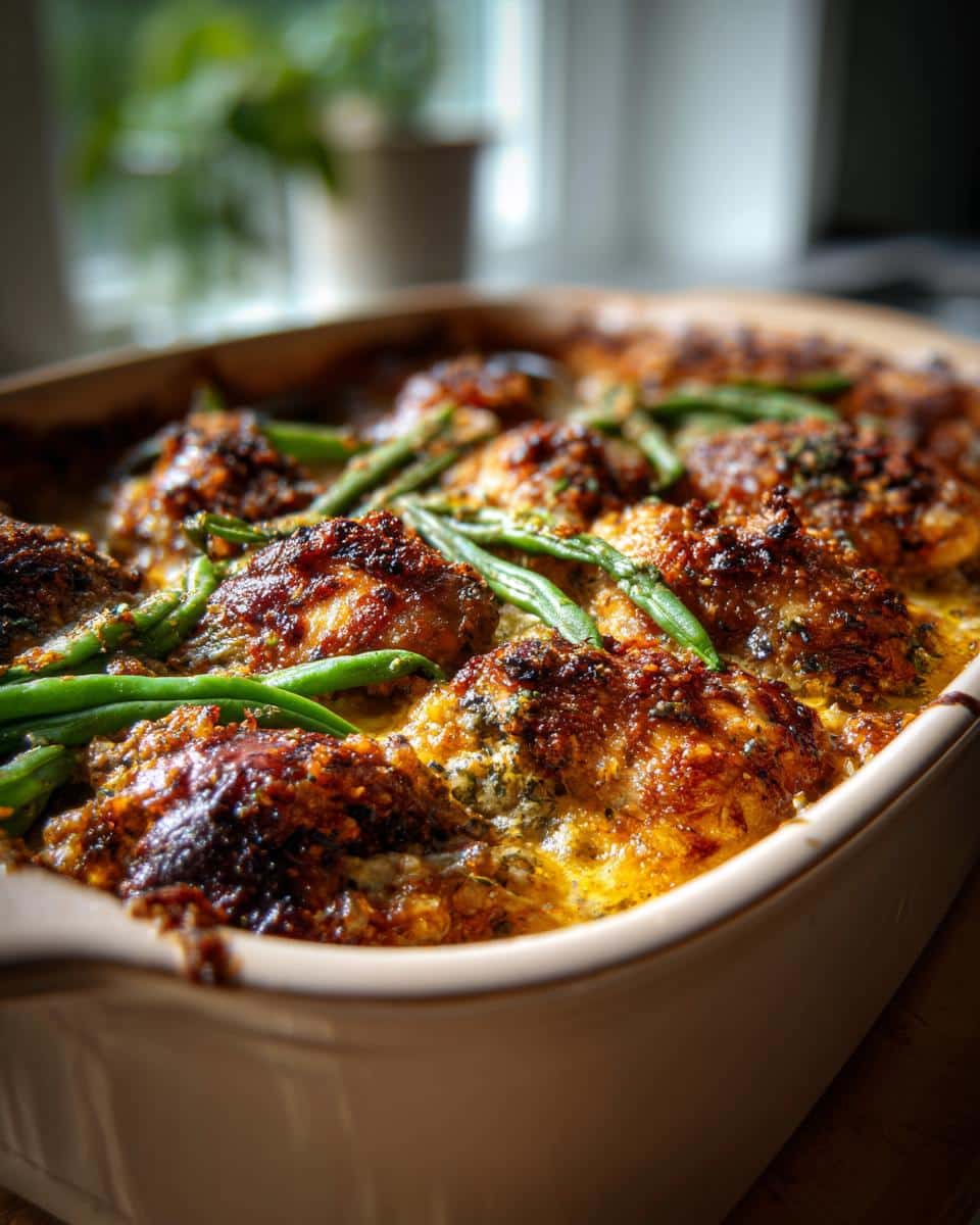 Fiery 45-Minute Zhug Spiced Chicken Green Bean Quinoa Bake