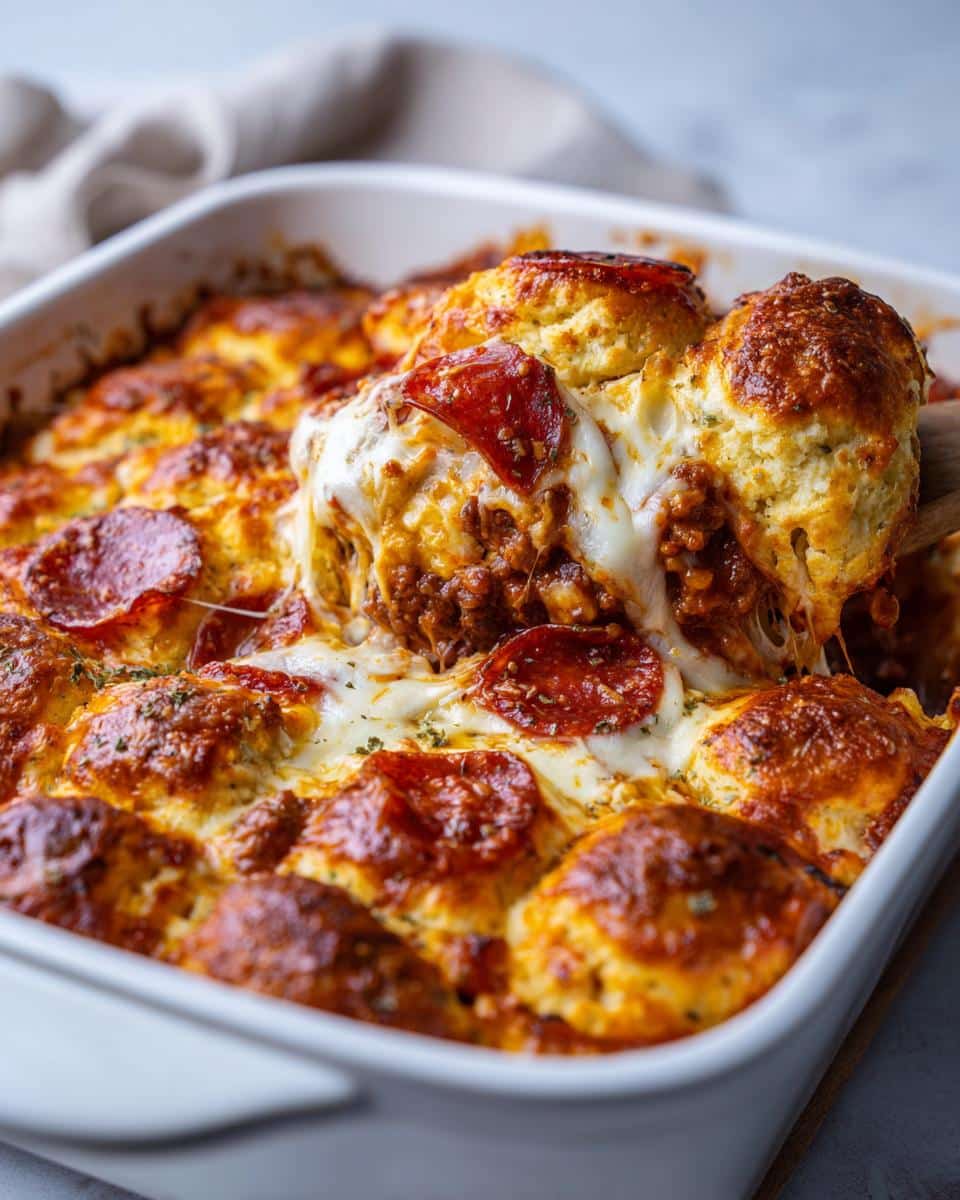 bubble-up-pizza-casserole-biscuit-topped - detail 1