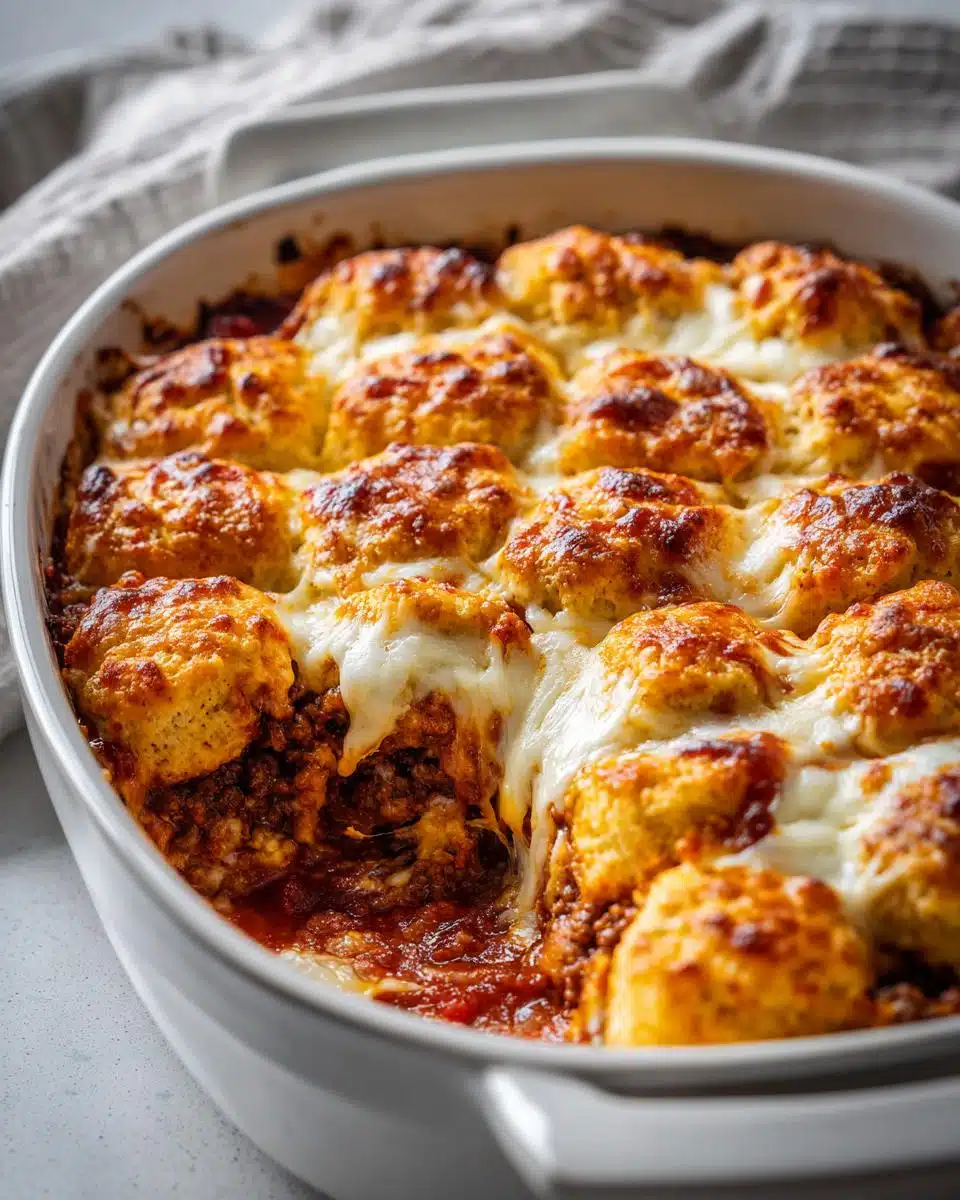 20-Minute Bubble-Up Pizza Casserole Biscuit-Topped Recipe You’ll Crave