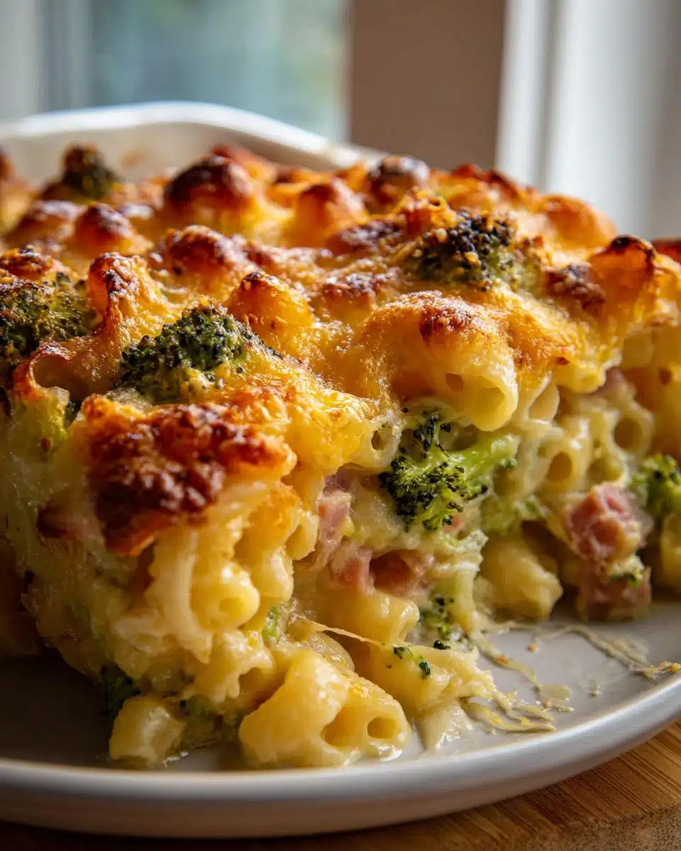 Irresistible Ham-Broccoli-Mac-Cheese-Casserole in 40 Minutes