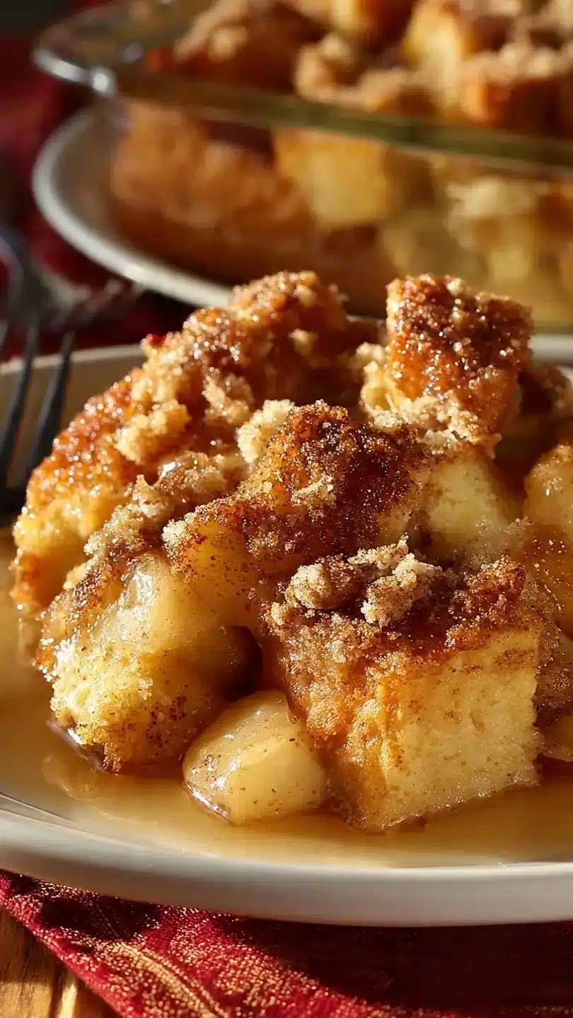 Overnight Cinnamon Apple Baked French Toast Casserole