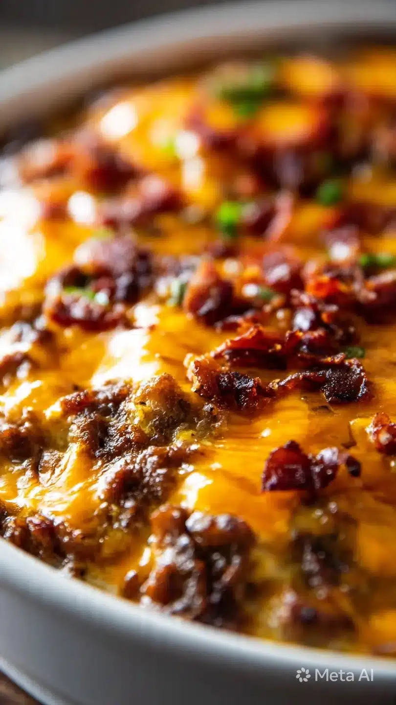 Low-Carb Bacon Cheeseburger Casserole Recipe