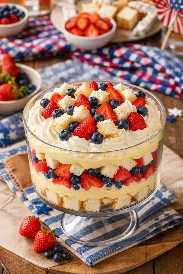 Red White Blue Trifle