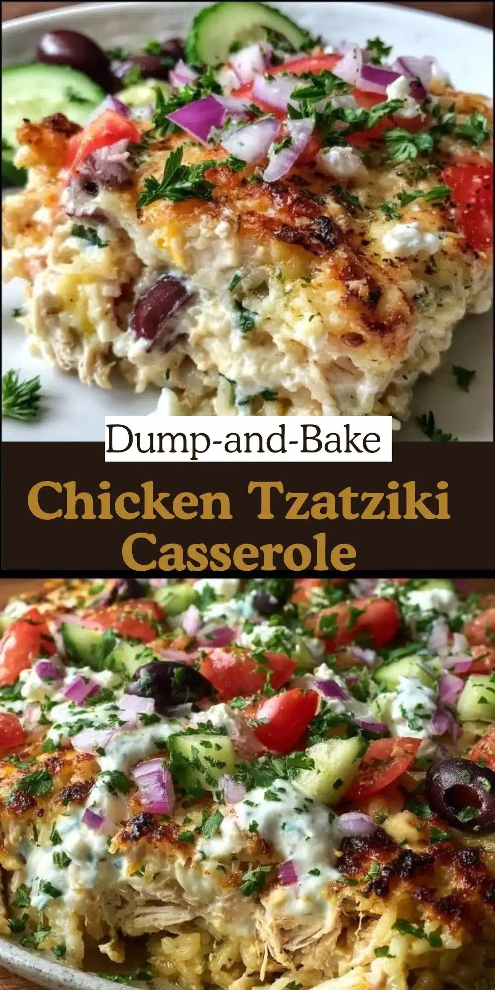 Dump-and-Bake Chicken Tzatziki Casserole