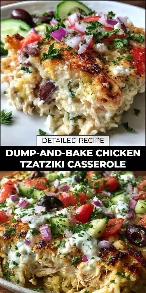 Dump-and-Bake Chicken Tzatziki Casserole