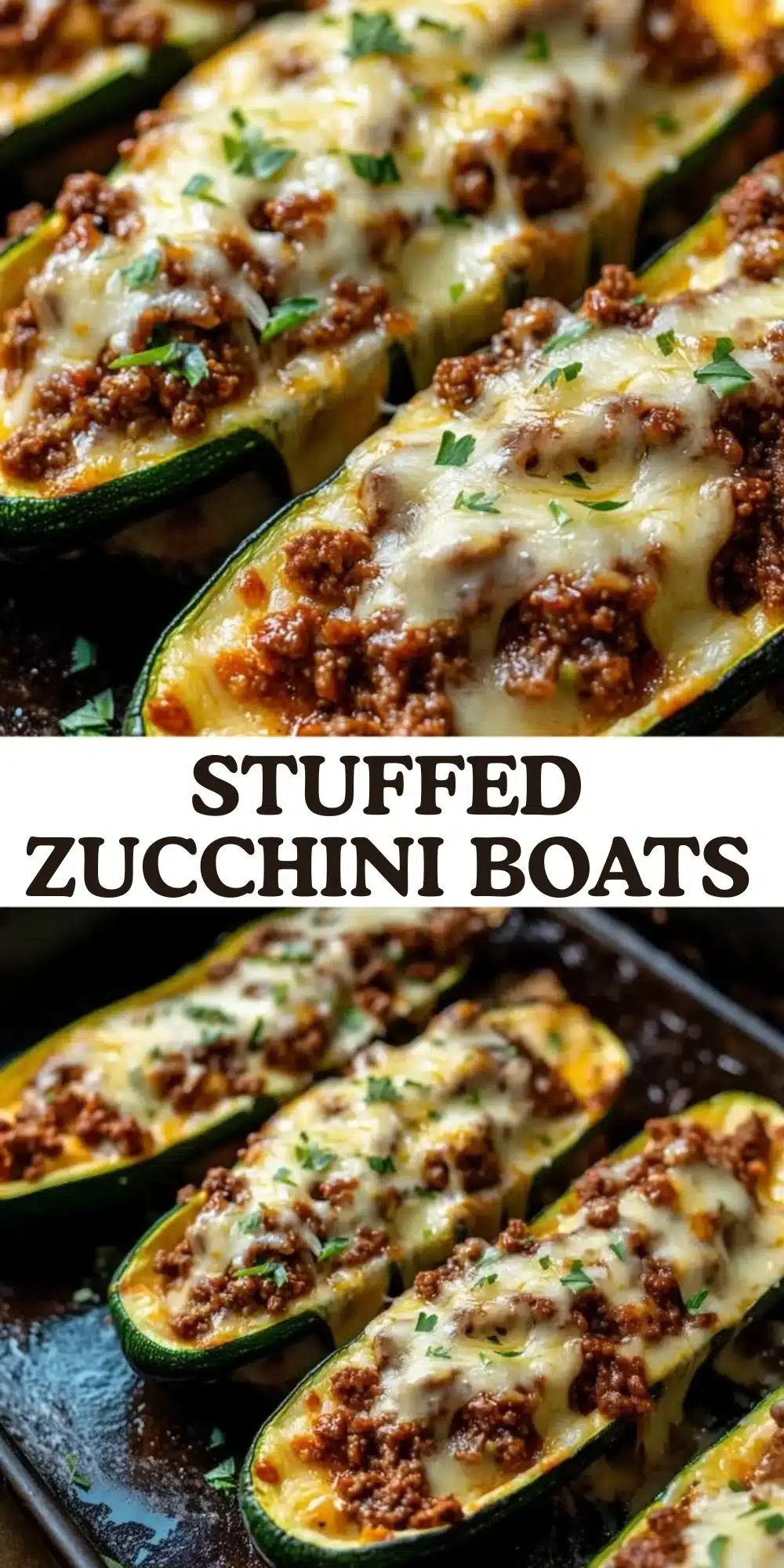 Ground Beef Zucchini Boats